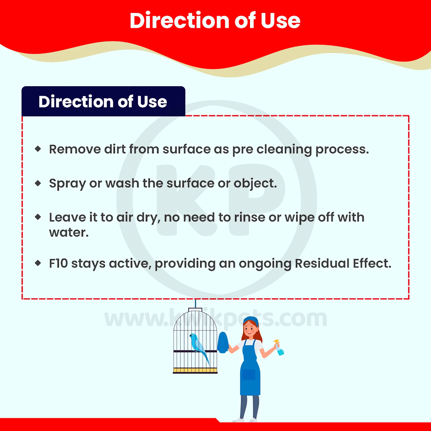 F10 Veterinary Disinfectant Ready to Use 1 Liter - Image 6