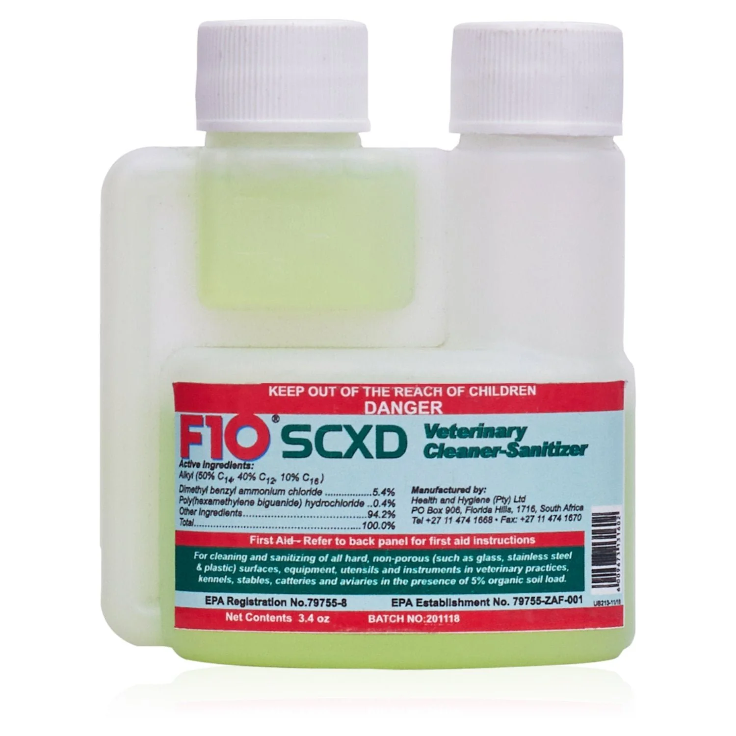 F10SCXD Veterinary Cleanser – Sanitizer 100 ml