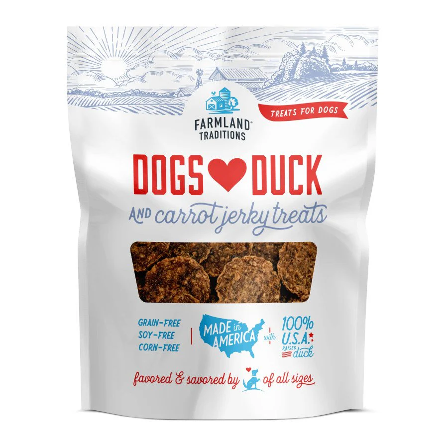 Farmland Traditions Dogs Love Duck & Carrot Jerky Dog Treats 13.5-oz