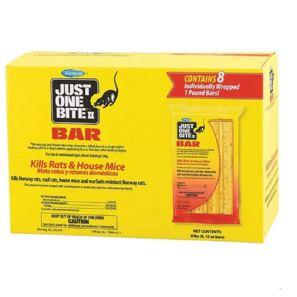 Farnam Just One Bite II Rat & Mouse Bars 8-Count 8-lb