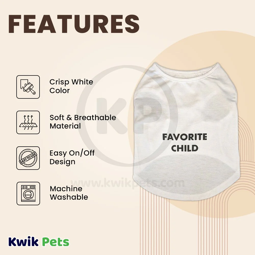Fashion Pet Cosmo Favorite Child Tee White XL - Image 2