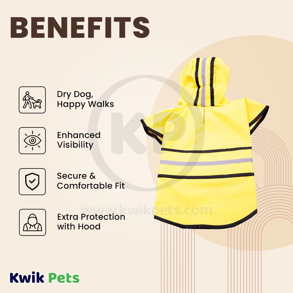 Fashion Pet Rainy Day Slicker Yellow Small - Image 3