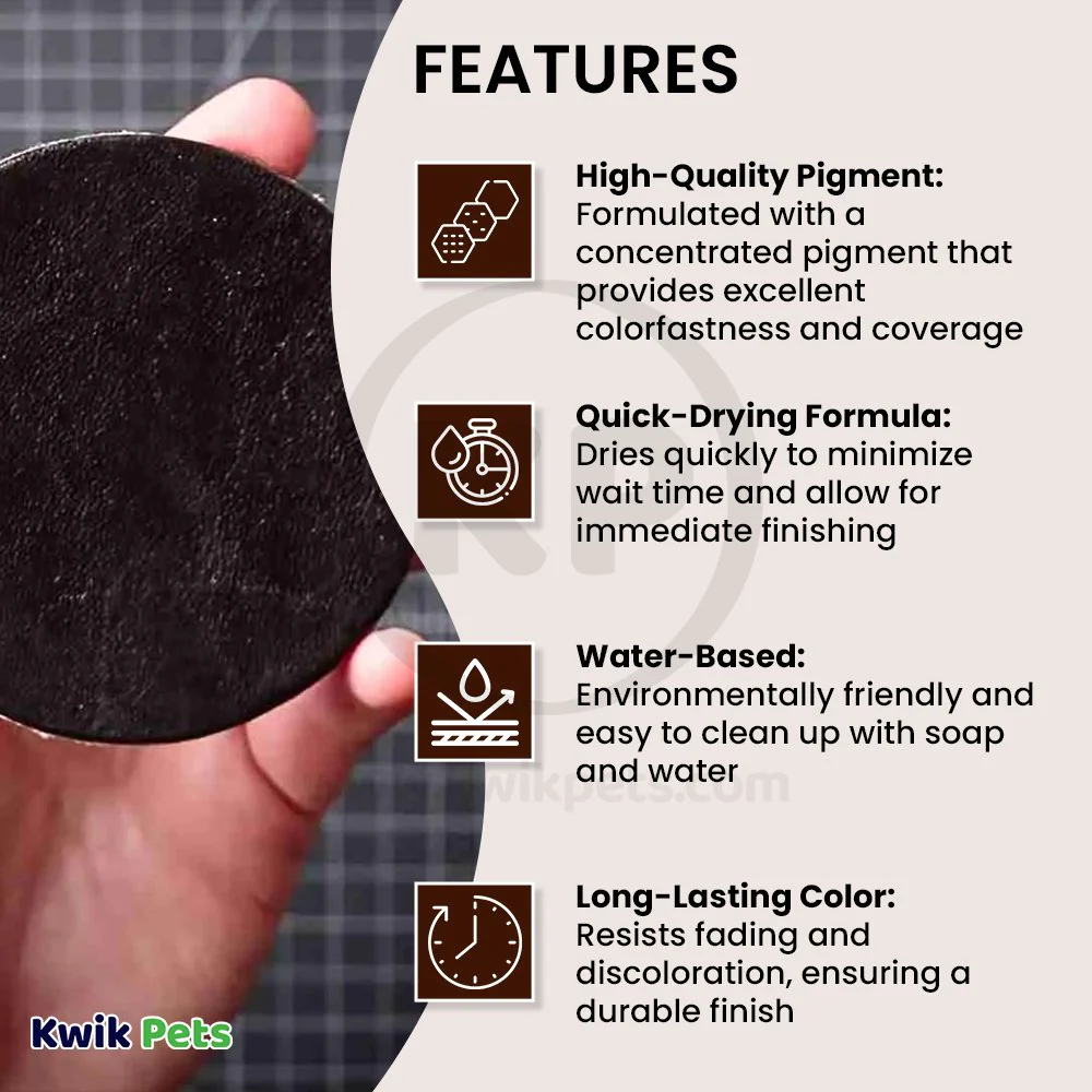 Fiebing’s Leather Dye Black 4-oz - Image 3