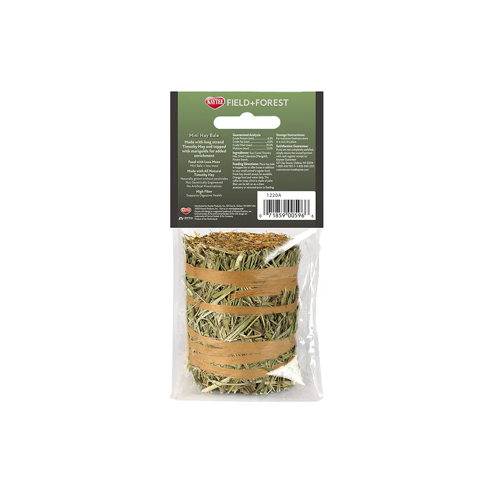 Kaytee Field+Forest Mini Hay Bale Marigold for Rabbits Guinea Pigs & Chinchillas 3.5-oz - Image 2