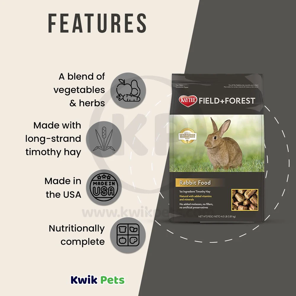 Kaytee Field+Forest Rabbit Food 4-lb - Image 3
