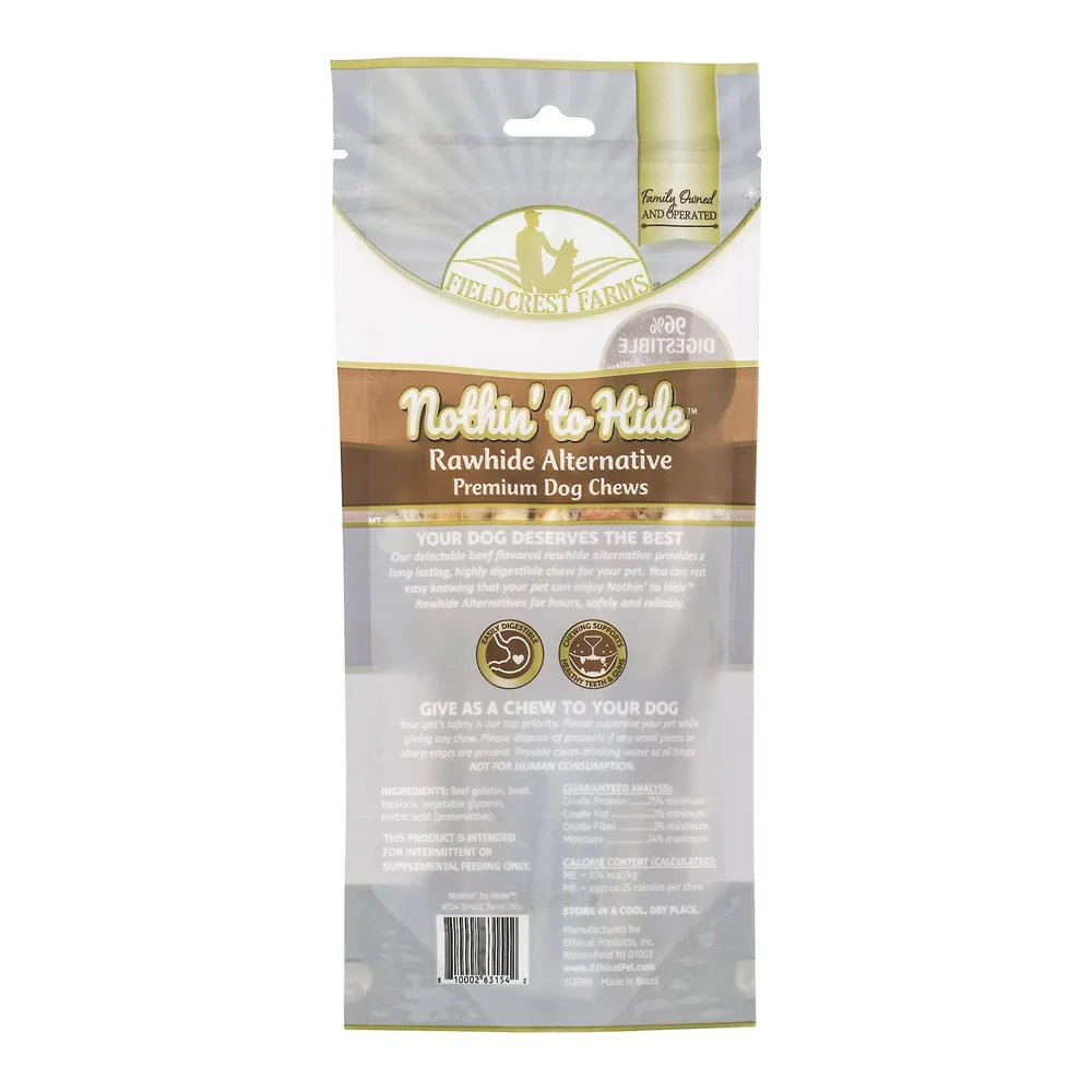 Fieldcrest Farms Nothin' To Hide Small Twist Stix Dog Treat Beef 10 Count 2.3-oz - Image 2