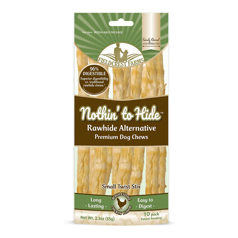 Fieldcrest Farms Nothin' To Hide Small Twist Stix Dog Treat Chicken 10 Count 2.3-oz