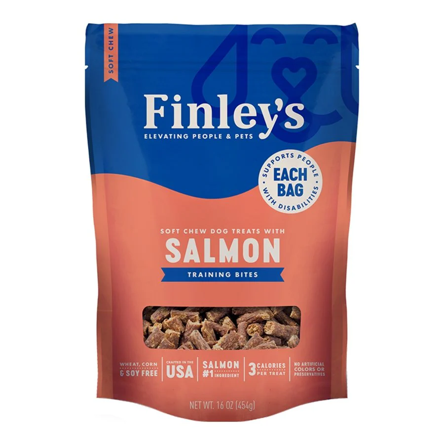 Finley's Soft Chew Training Bites Dog Treats Salmon Recipe 16-oz