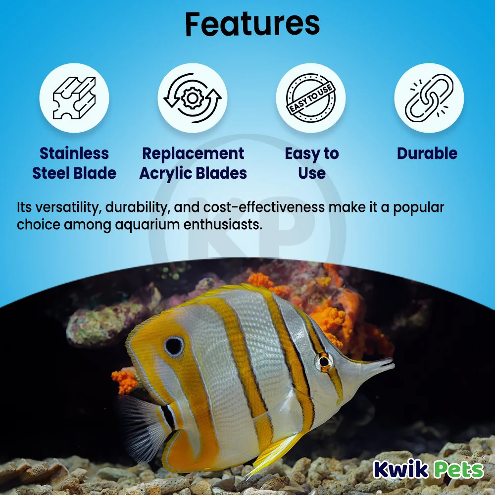 Flipper Platinum Aquarium Scraper for Glass and Acrylic Tanks 18-in - Image 3