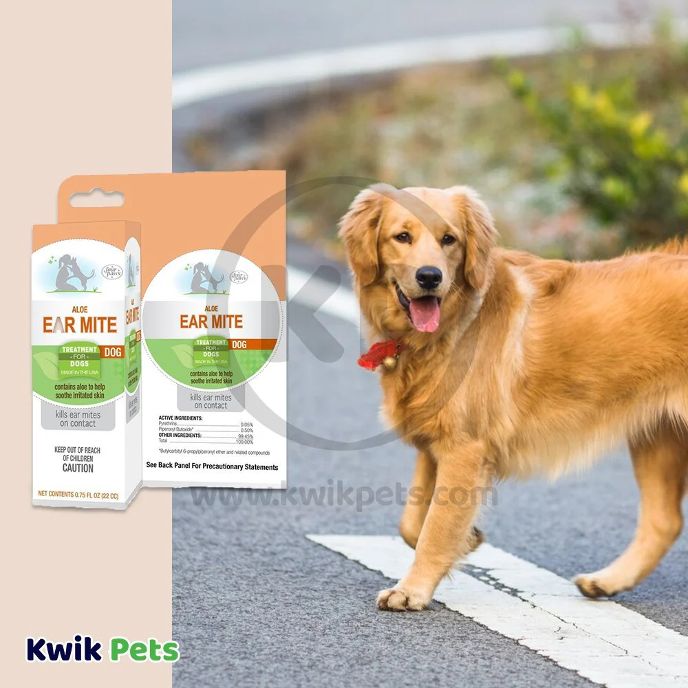 Four Paws Healthy Promise Aloe Ear Mite Treatment For Dogs 0.75-oz - Image 5