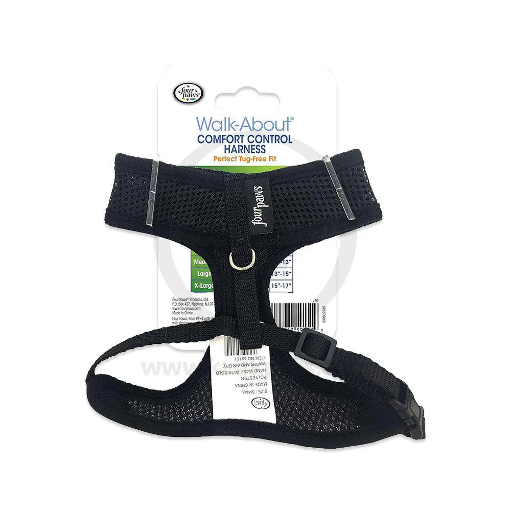 Four Paws Comfort Control Dog Harness Black Small - Image 2