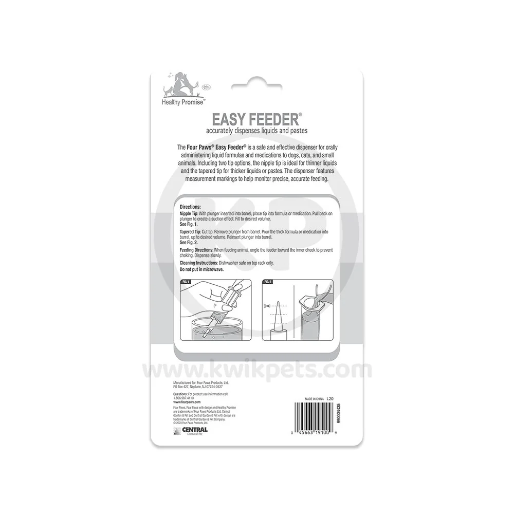 Four Paws Healthy Promise Easy Feeder Pet Feeding Syringe for Dogs, Cats & Small Animals 2 Count - Image 2