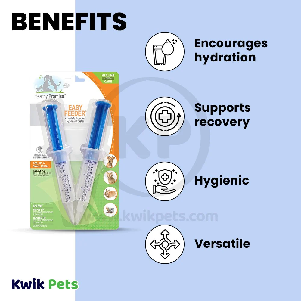 Four Paws Healthy Promise Easy Feeder Pet Feeding Syringe for Dogs, Cats & Small Animals 2 Count - Image 4