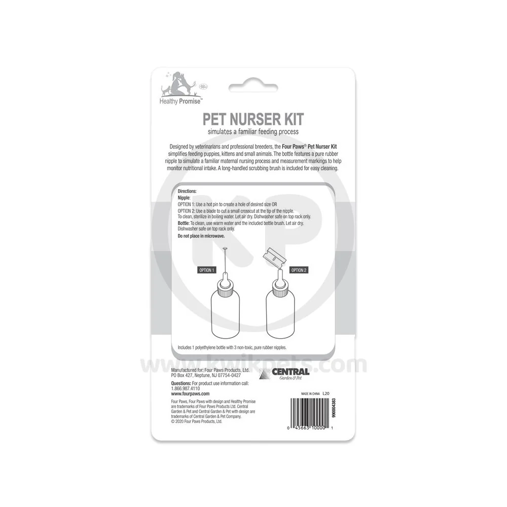 Four Paws Healthy Promise Pet Nurser Bottles for Puppy Kitten & Small Animals 2 Count - Image 2