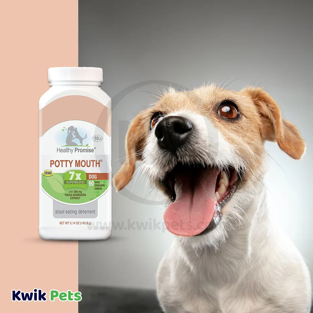 Four Paws Healthy Promise Potty Mouth Coprophagia Stool Eating Deterrent Dog Chewable Tablets 90 Count 5.14-oz - Image 7