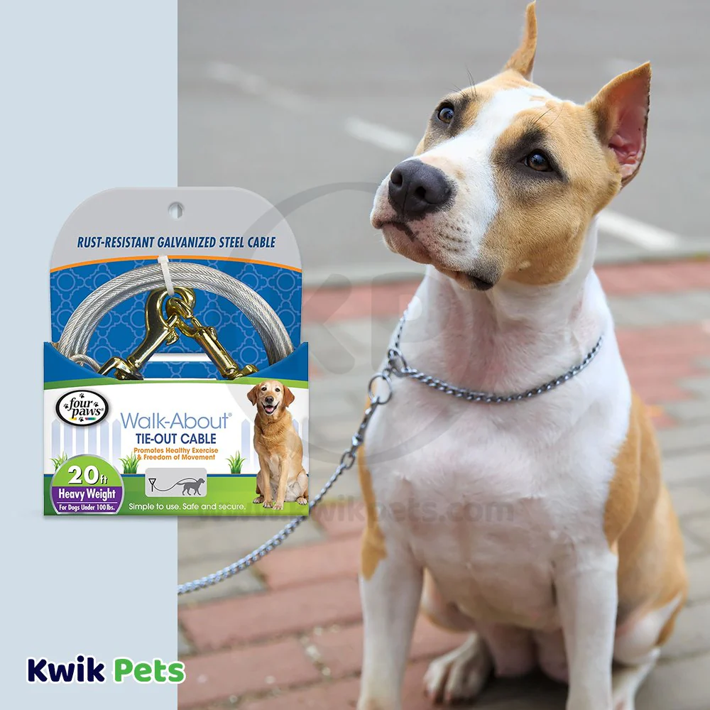 Four Paws Heavy Weight Dog Tie-Out Cable Silver 20-ft - Image 5
