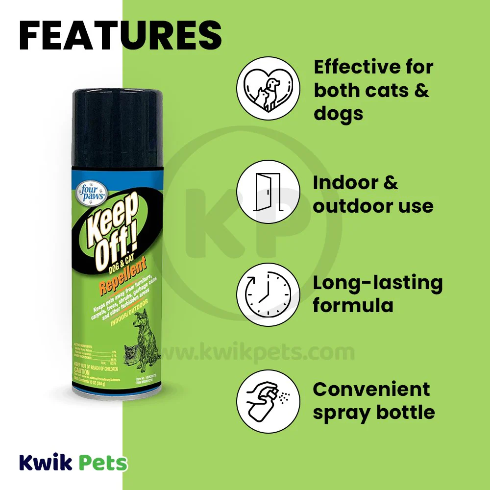 Four Paws Keep Off! Outdoor & Indoor Dog & Cat Repellent Spray 10-oz - Image 3