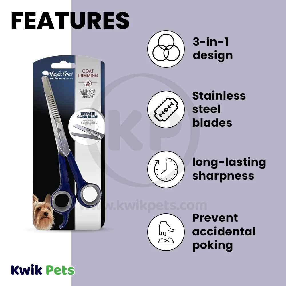 Four Paws Magic Coat All-in-One Finishing Shears Grooming Scissor for Dogs - Image 3