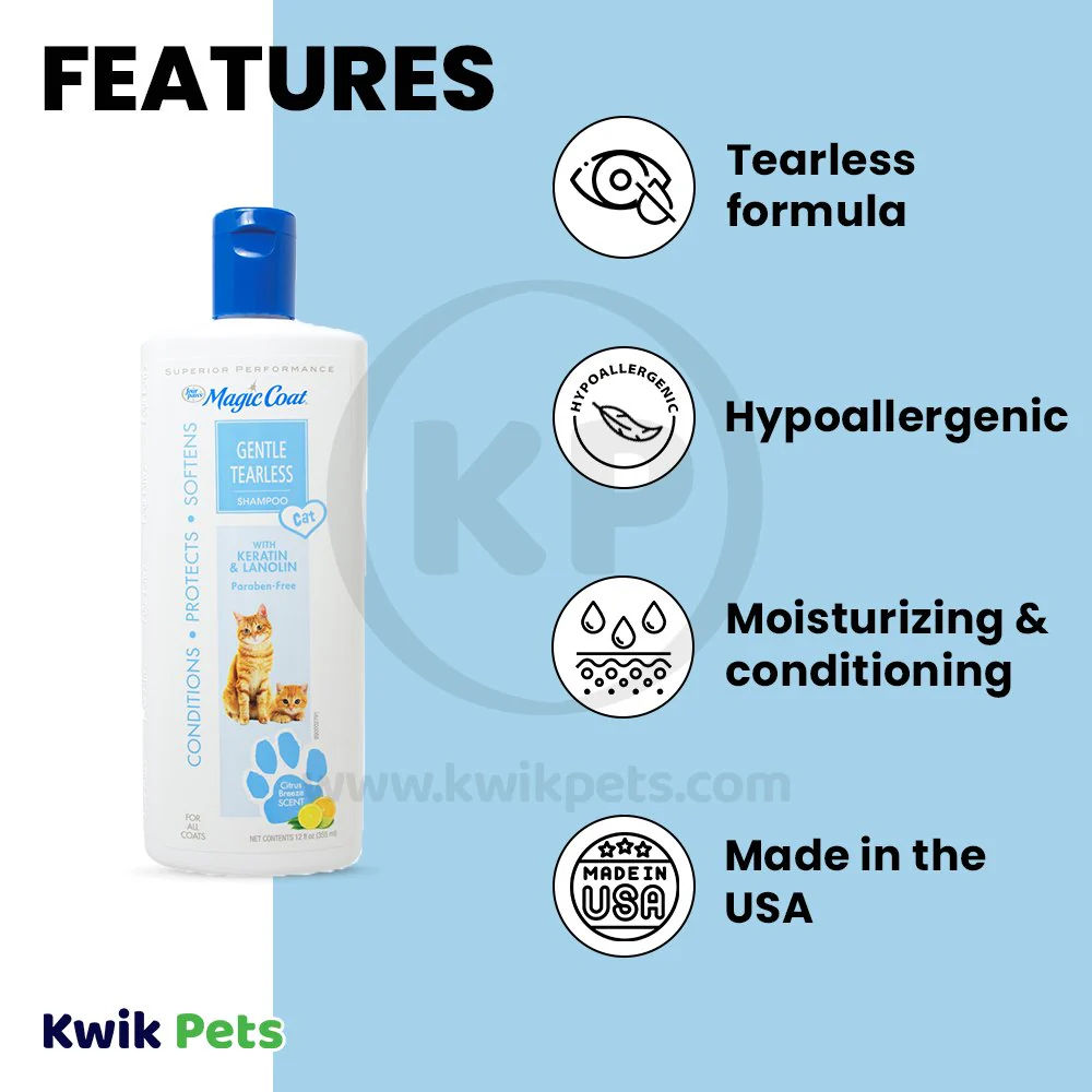 Four-Paws Magic Coat Gentle Tearless Cat Shampoo 12-oz - Image 3