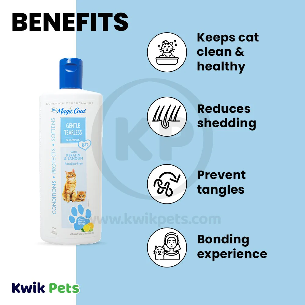 Four-Paws Magic Coat Gentle Tearless Cat Shampoo 12-oz - Image 4