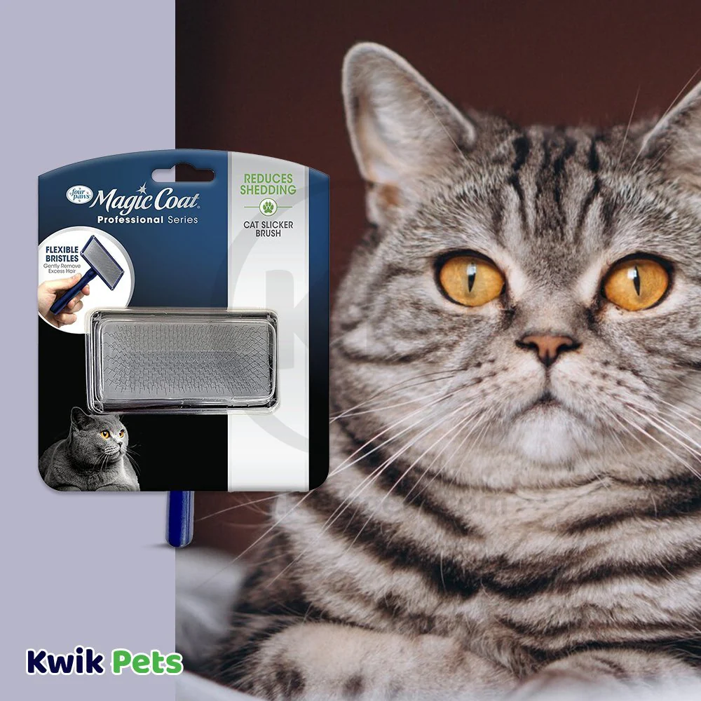 Four Paws Magic Coat Comfort-Grip Cat Slicker Brush Medium - Image 5