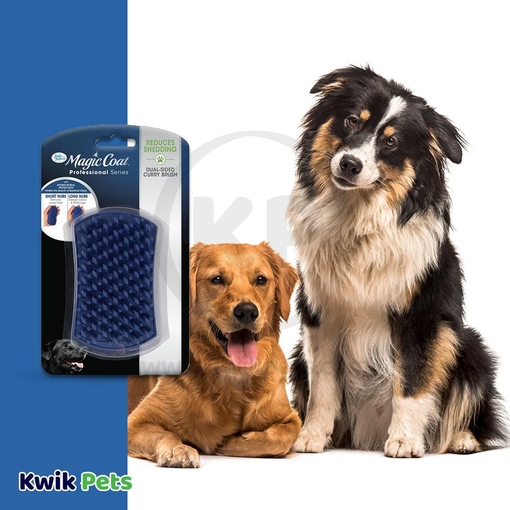 Four Paws Magic Coat Dual-Sided Curry Brush for Dogs - Image 5