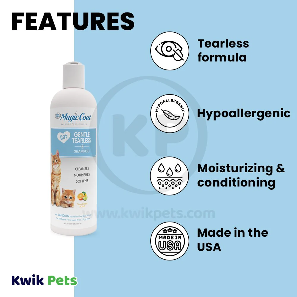 Four Paws Magic Coat Tearless Cat & Kitten Shampoo 16-oz - Image 3