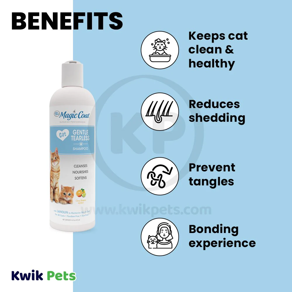 Four Paws Magic Coat Tearless Cat & Kitten Shampoo 16-oz - Image 4