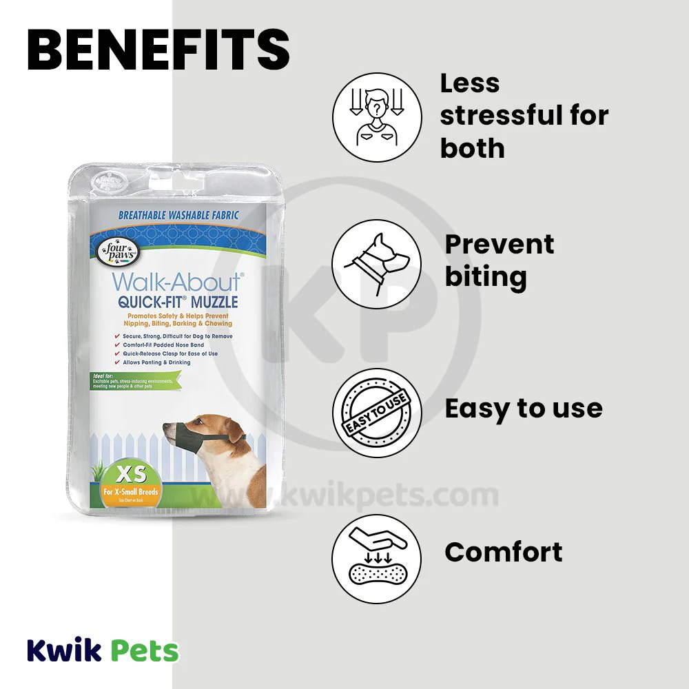 Four Paws Walk-About Quick-Fit Dog Muzzle Small - Image 4