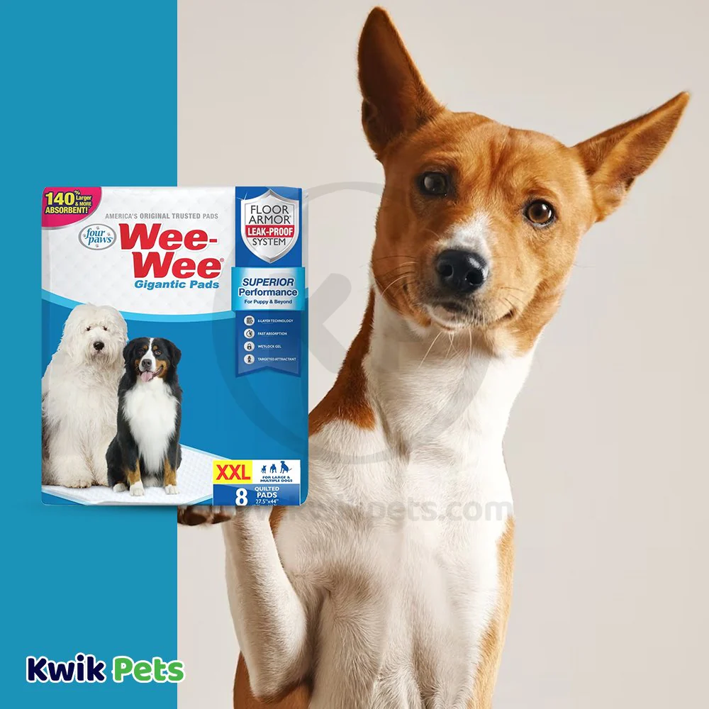 Four Paws Wee-Wee Superior Performance Gigantic Dog Pee Pads 8 Count 27.5 in X 44 in - Image 5
