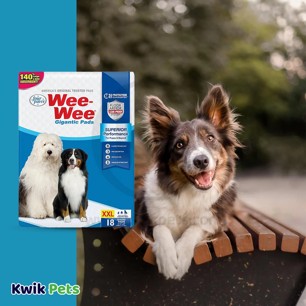 Four Paws Wee-Wee Superior Performance Gigantic Dog Pee Pads 18 Count 27.5 in X 44 in - Image 5