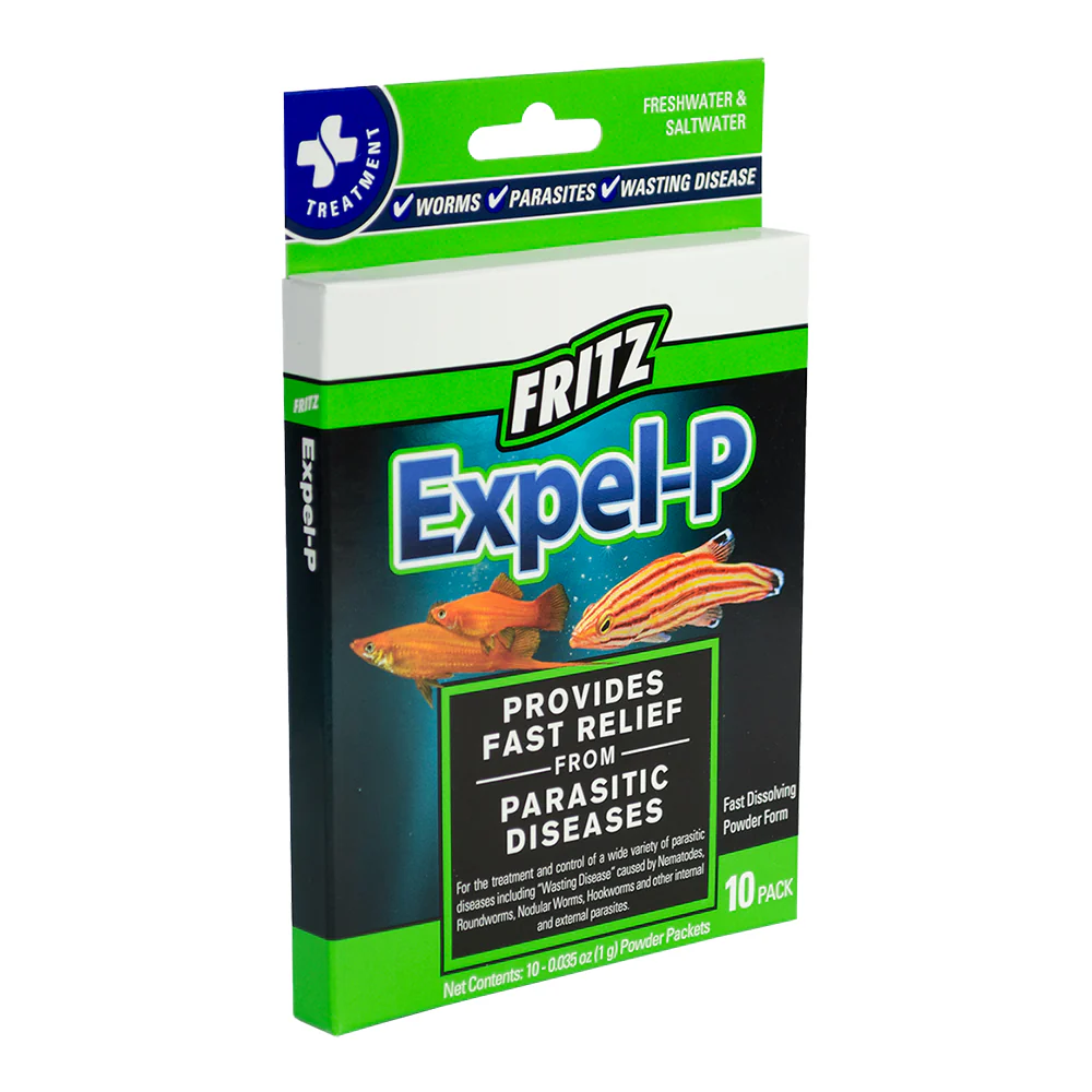 Fritz Expel-P Parasitic Treatment for Freshwater & Saltwater Aquarium Fish 10 Count