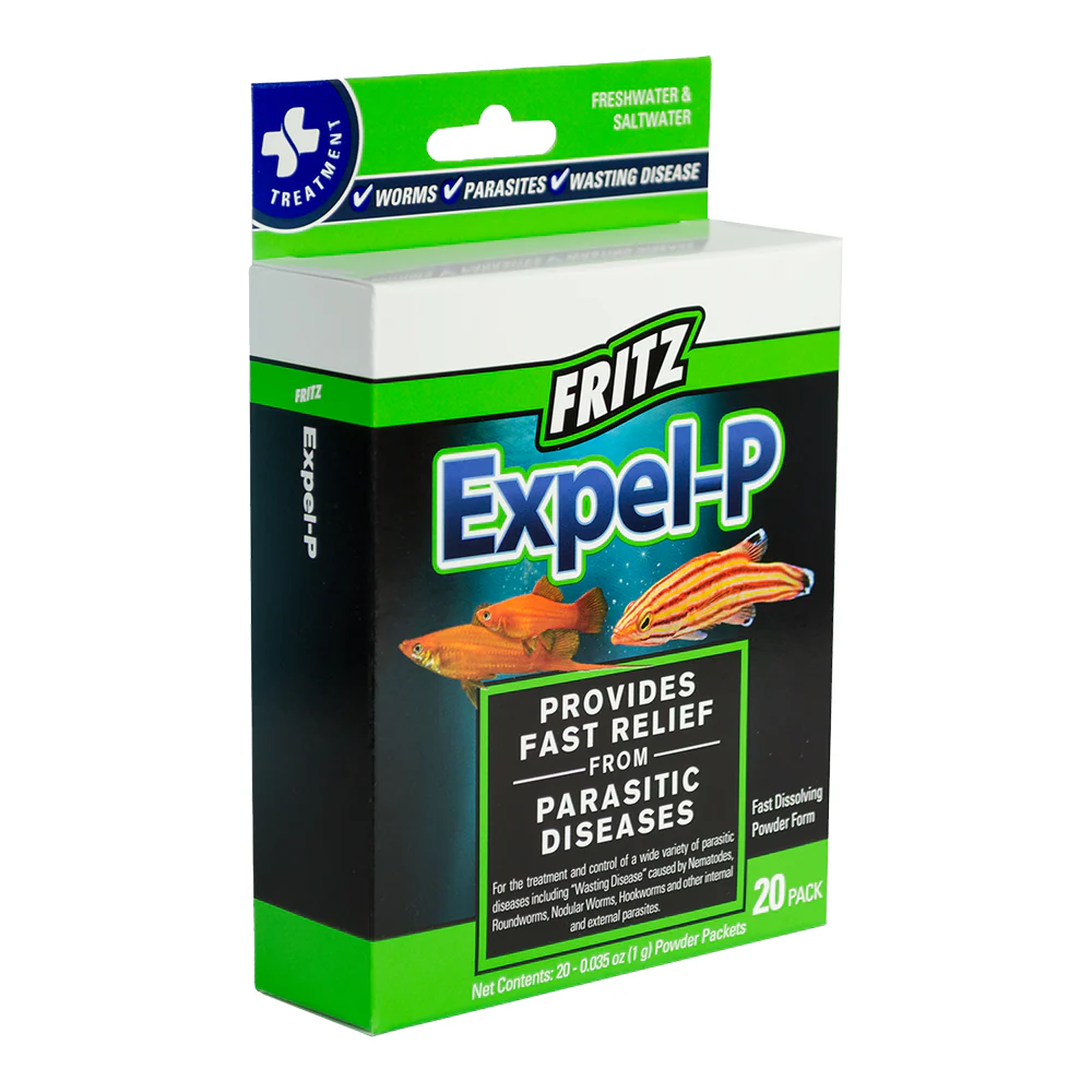 Fritz Expel-P Parasitic Treatment for Freshwater & Saltwater Aquarium Fish 20 Count
