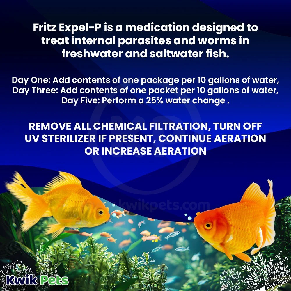 Fritz Expel-P Parasitic Treatment for Freshwater & Saltwater Aquarium Fish 20 Count - Image 4