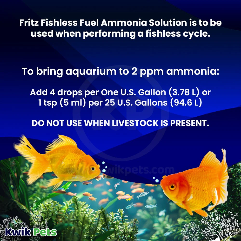 Fritz FritzZyme Fishless Fuel Ammonia Solution for Aquarium 2-oz - Image 4