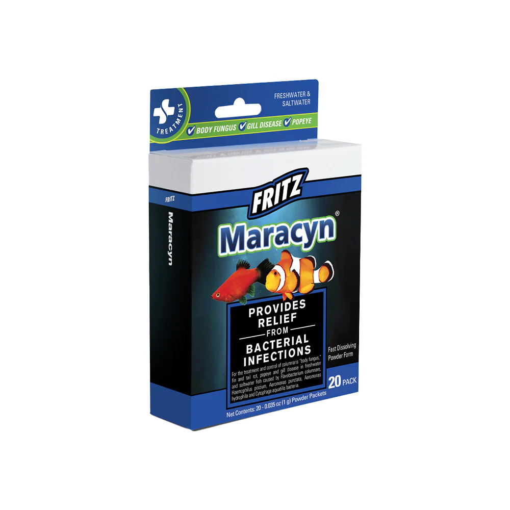 Fritz Maracyn TwoBacterial Infection Treatment for Freshwater & Saltwater Aquarium Fish 20 Count
