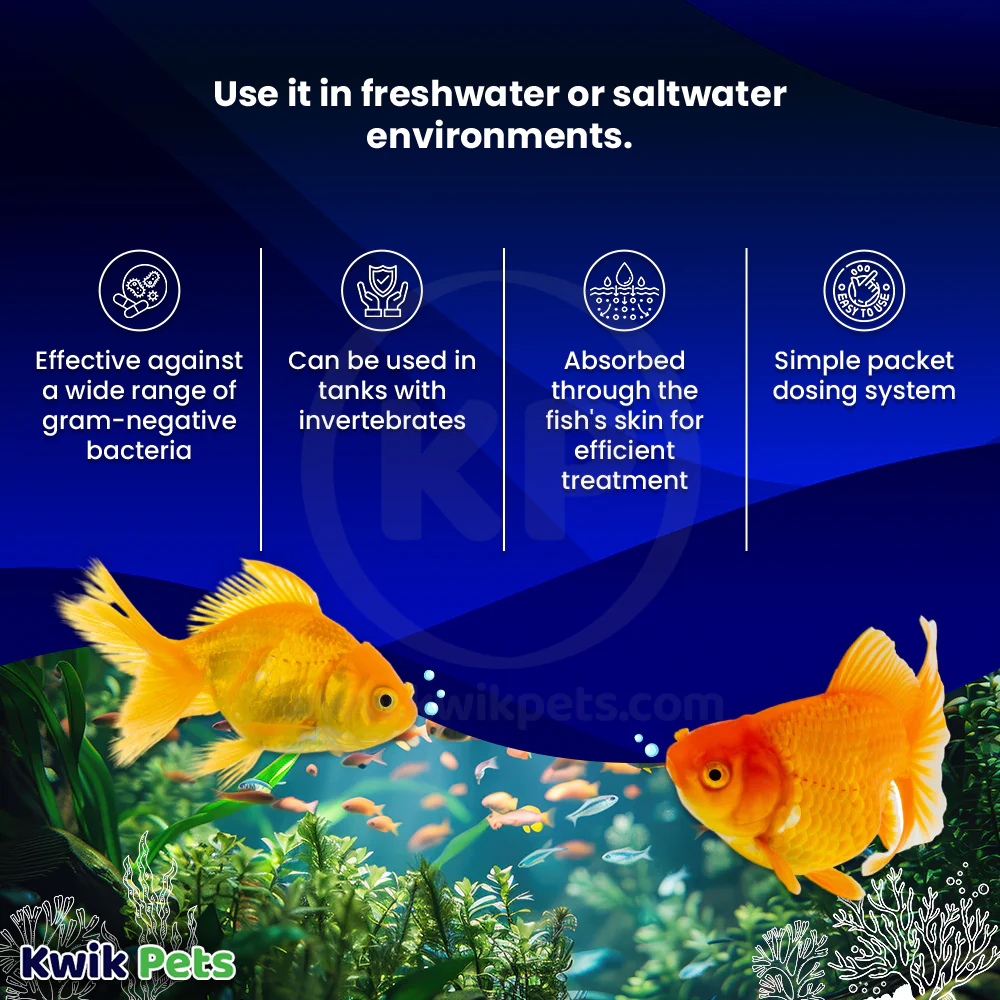 Fritz Maracyn TwoBacterial Infection Treatment for Freshwater & Saltwater Aquarium Fish 20 Count - Image 2