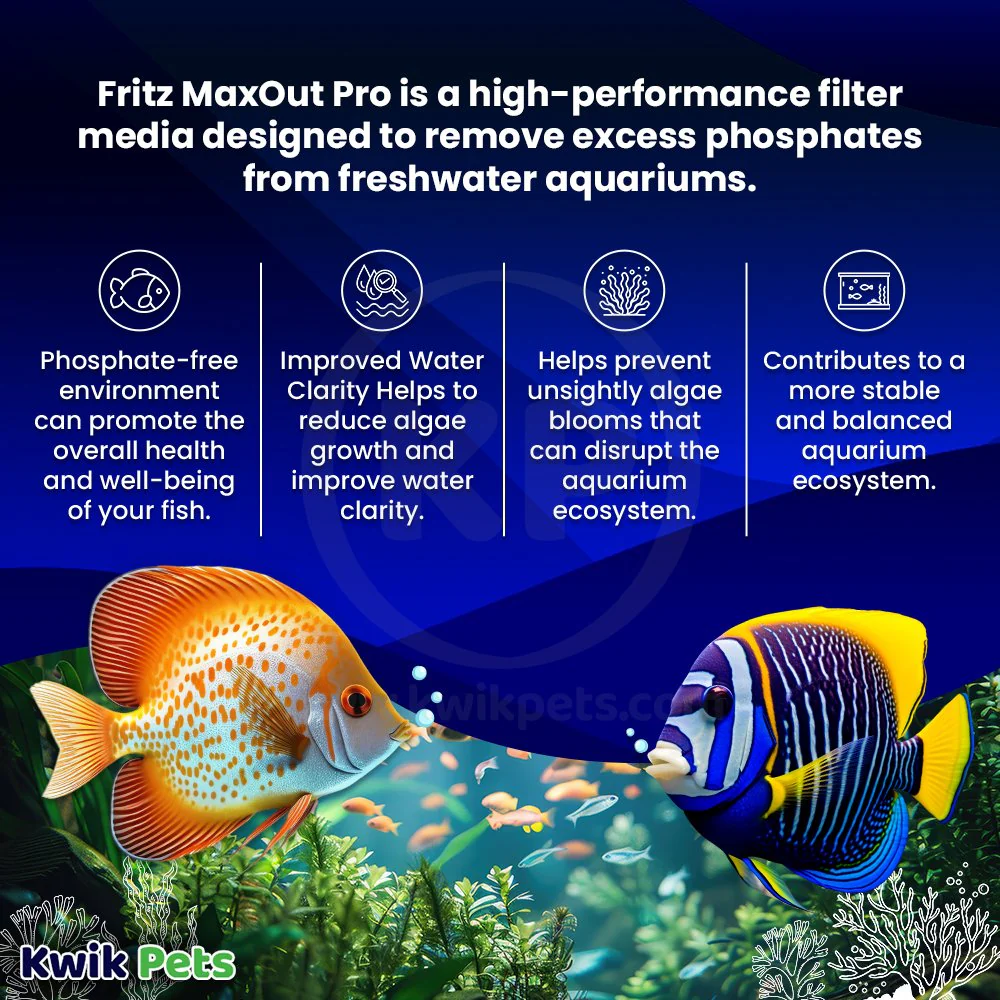 Fritz Maxout Pro Filter Media & Phosphate Remover for Freshwater Aquariums up to 100-gal - Image 3