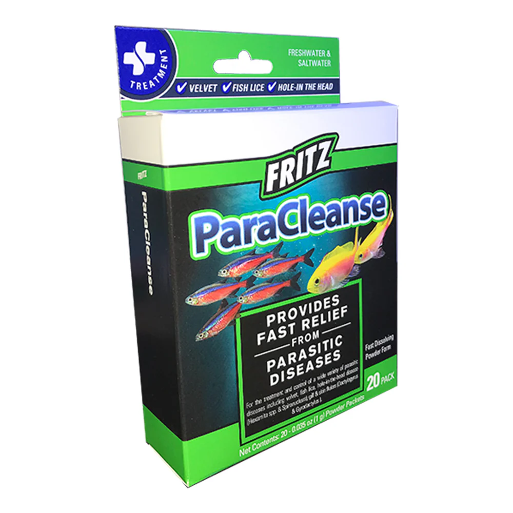 Fritz ParaCleanse Parasitic Treatment for Freshwater & Saltwater Aquarium Fish 20 Count