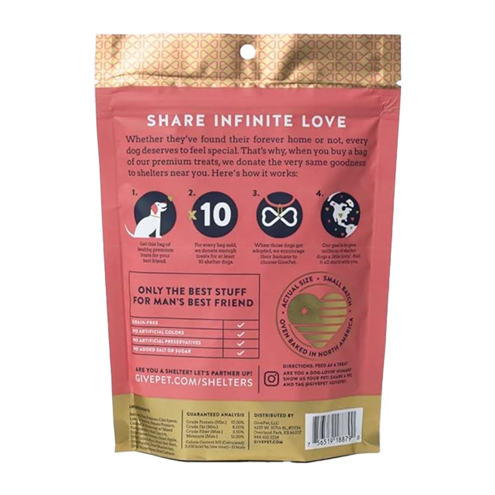 Givepet Campfire Feast Grain-Free Premium Dog Treats Salmon Sweet Potato & Blueberry 11-oz - Image 2