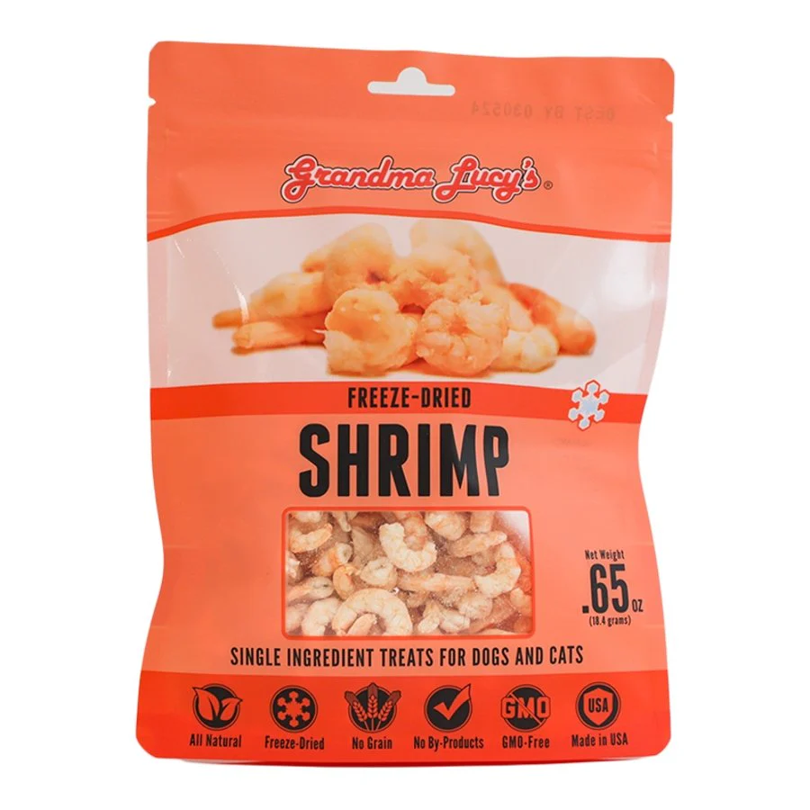 Grandma Lucy's Single Ingredient Freeze-Dried Dog & Cat Treats Shrimp 0.65-oz