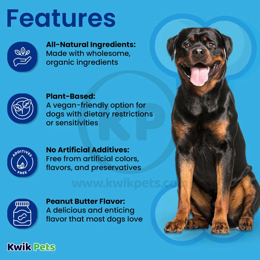 Green Gruff Gruffies Skin & Coat Dog Treats Peanut Butter 6-oz - Image 3