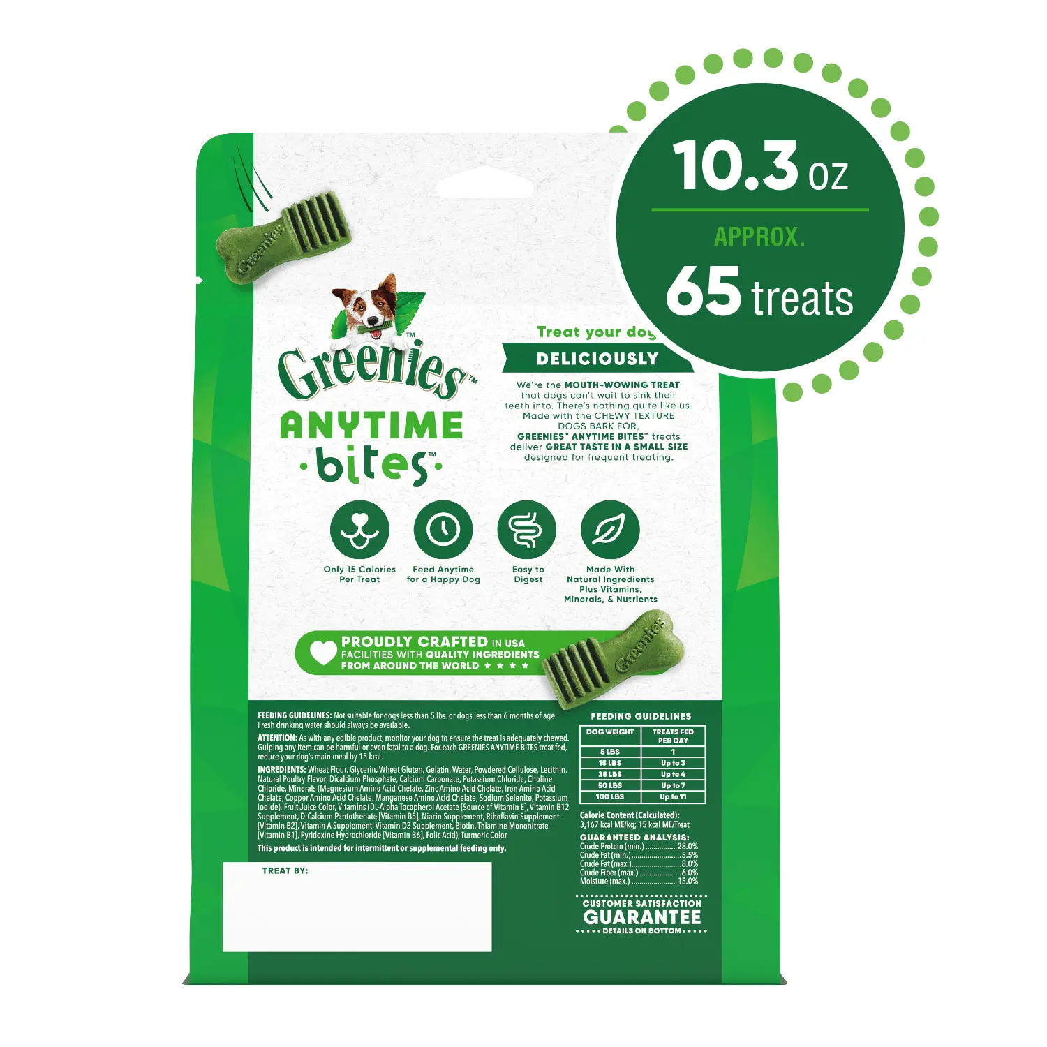 Greenies Anytime Bites Bite-Size Dog Dental Treats Original 10.3-oz - Image 3