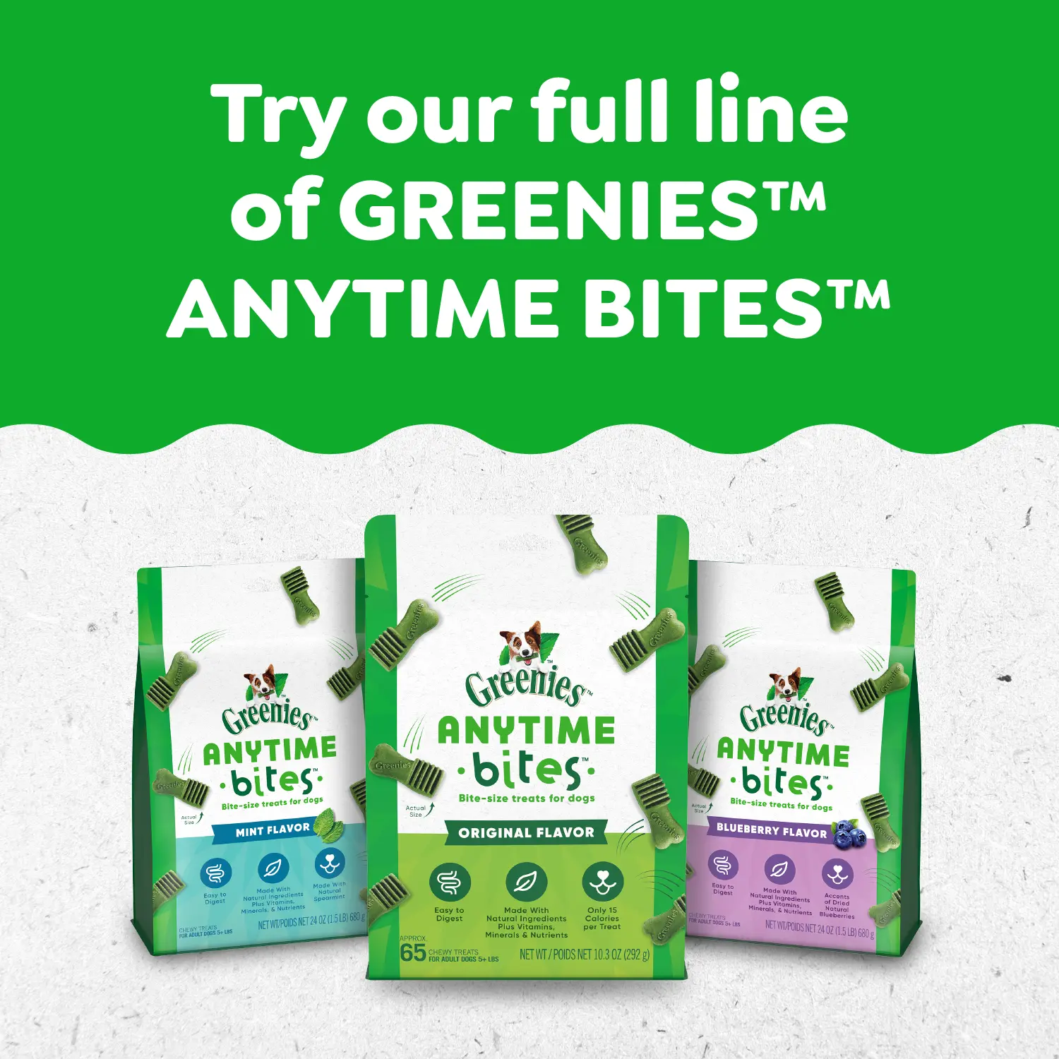 Greenies Anytime Bites Bite-Size Dog Dental Treats Original 10.3-oz - Image 8