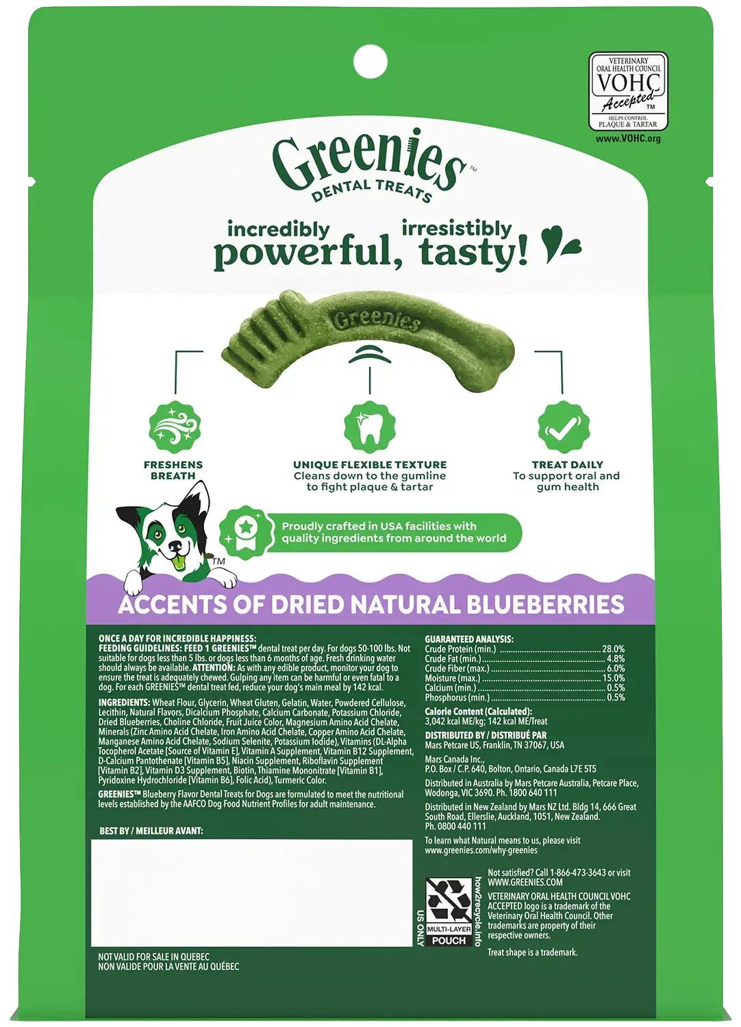 Greenies Blueberry Dog Dental Treats Large 12-oz 8 Count - Image 2