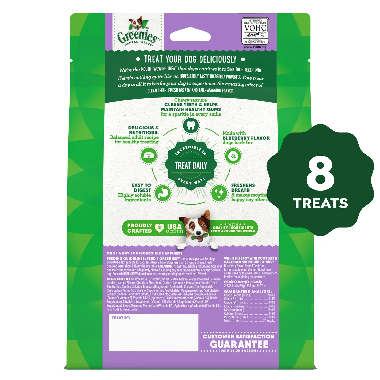 Greenies Blueberry Dog Dental Treats Large 12-oz 8 Count - Image 3