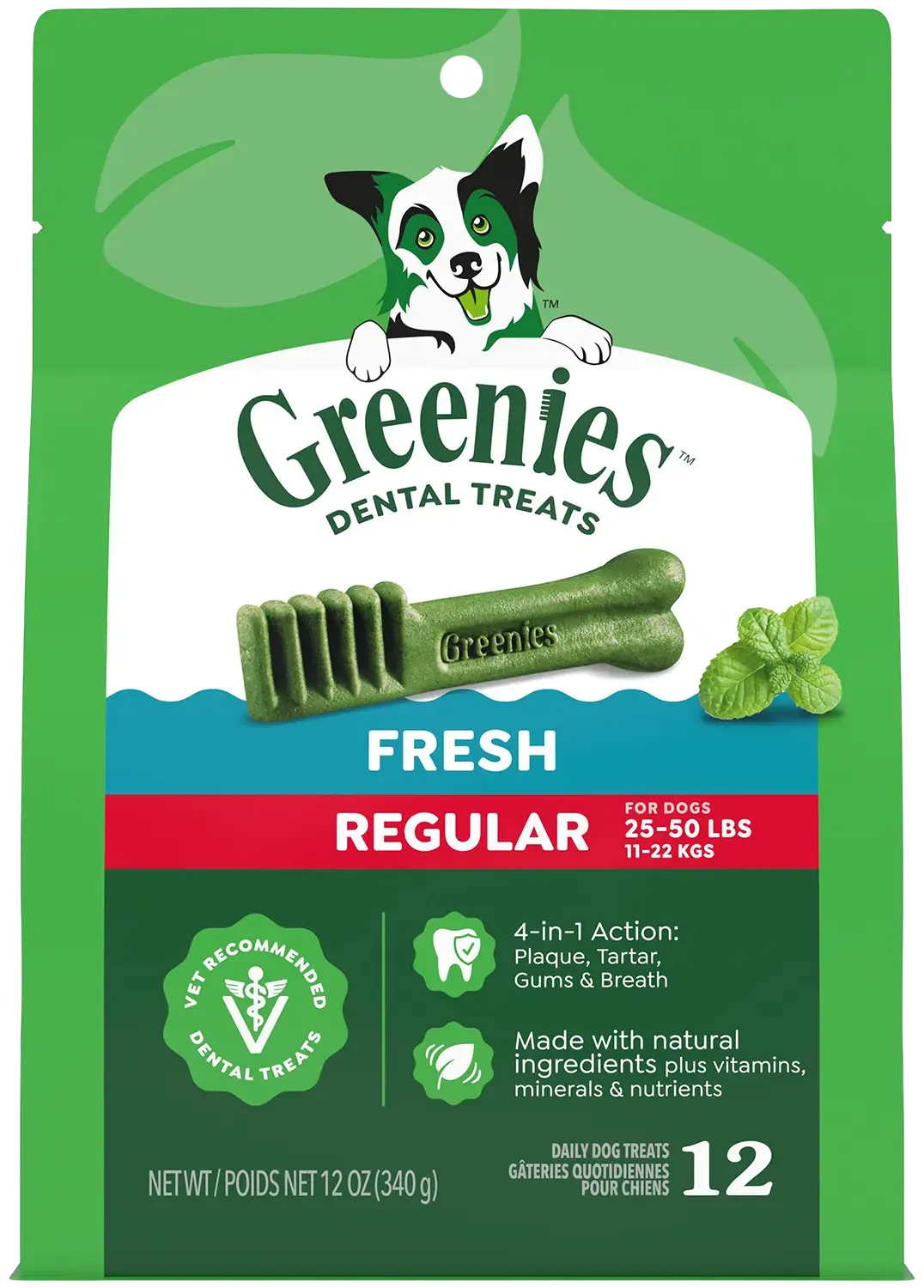 Greenies Fresh Dog Dental Treats Regular 12-oz 12 Count
