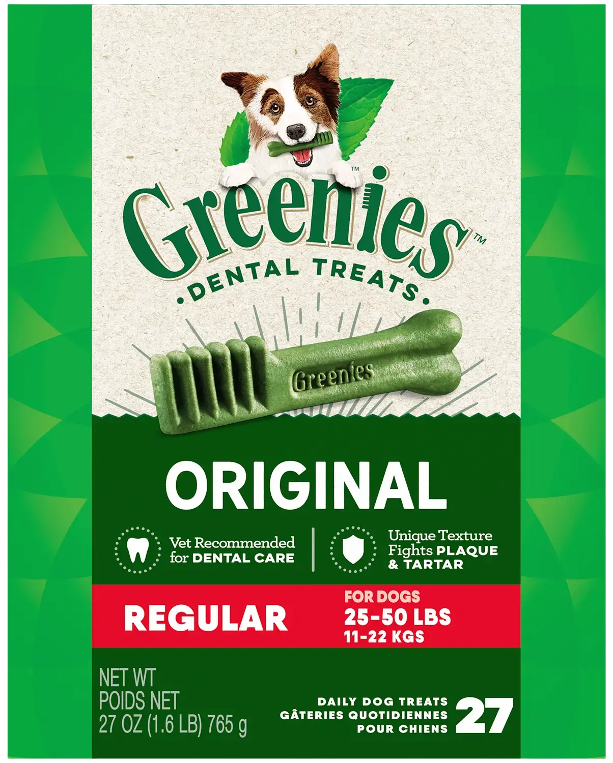 Greenies Original Dog Dental Treats Regular 27-oz 27 Count
