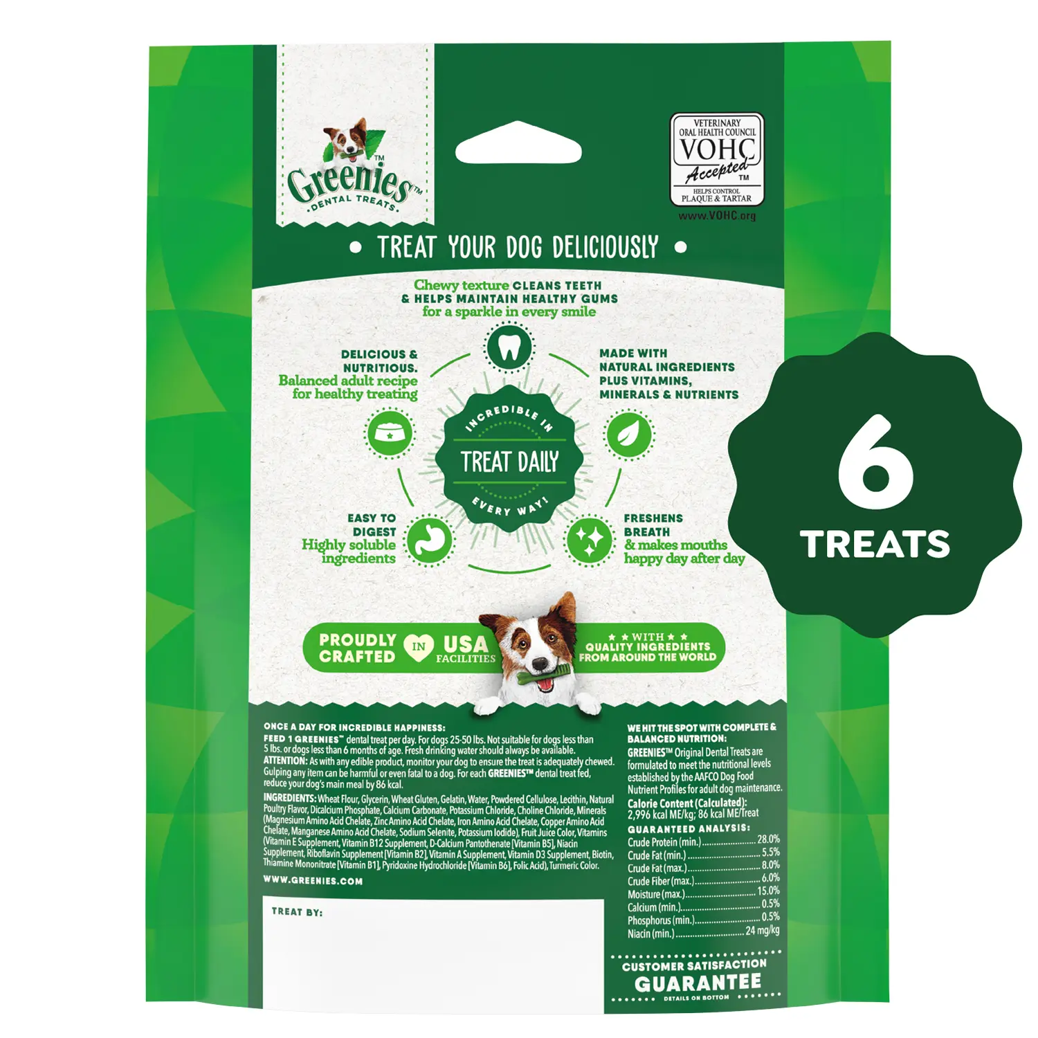 Greenies Original Dog Dental Treats Regular 6-oz 6 Count - Image 3