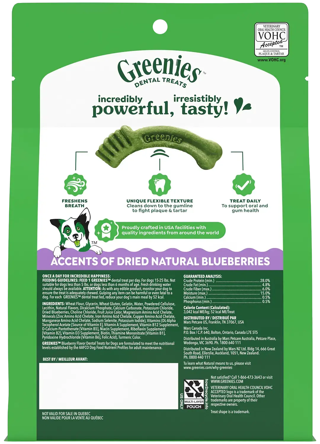Greenies Blueberry Dog Dental Treats Petite 12-oz 20 Count - Image 3